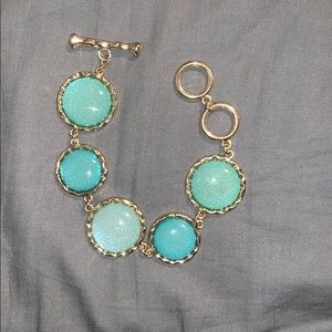 Women’s turquoise and gold bracelet